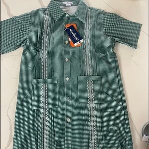 Blue quail guayabera girls dress